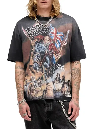 Represent Men's Iron Maiden Steed T-Shirt - Stained Black | Thumbnail 4 Represent Men's Iron Maiden Steed T-Shirt - Stained Black | Thumbnail 4