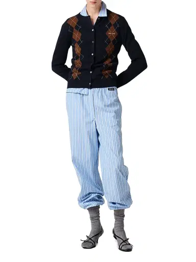 Miu Miu Women's Cashmere Cardigan - Blue - Size 0 | Thumbnail 5 Miu Miu Women's Cashmere Cardigan - Blue - Size 0 | Thumbnail 5