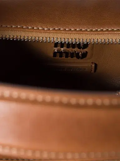 Miu Miu Women's Pocket Nappa Leather Shoulder Bag - Brown | Thumbnail 6 Miu Miu Women's Pocket Nappa Leather Shoulder Bag - Brown | Thumbnail 6