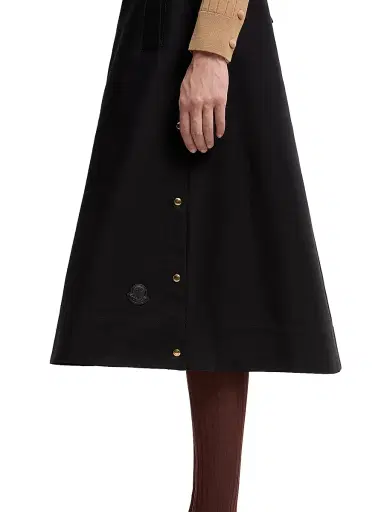 Moncler Women's Skirt in Cotton - Black | Thumbnail 4 Moncler Women's Skirt in Cotton - Black | Thumbnail 4