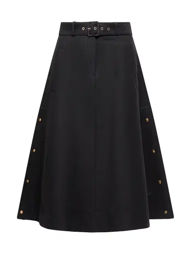 Moncler Women's Skirt in Cotton - Black | Thumbnail 1 Moncler Women's Skirt in Cotton - Black | Thumbnail 1