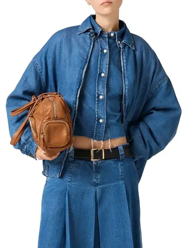 Miu Miu Women's Denim Shirt - Blue - Size 8 | Thumbnail 2 Miu Miu Women's Denim Shirt - Blue - Size 8 | Thumbnail 2