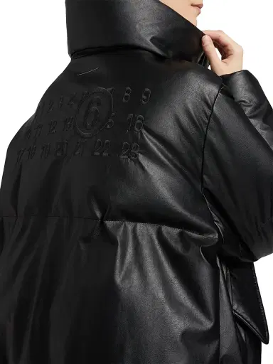 MM6 MAISON MARGIELA Women's Faux Leather Down Jacket | Thumbnail 6 MM6 MAISON MARGIELA Women's Faux Leather Down Jacket | Thumbnail 6