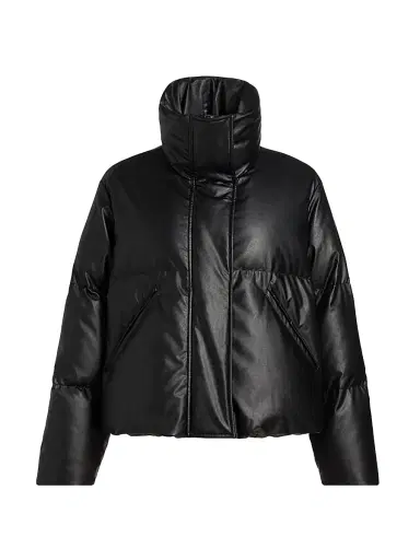 MM6 MAISON MARGIELA Women's Faux Leather Down Jacket | Thumbnail 1 MM6 MAISON MARGIELA Women's Faux Leather Down Jacket | Thumbnail 1
