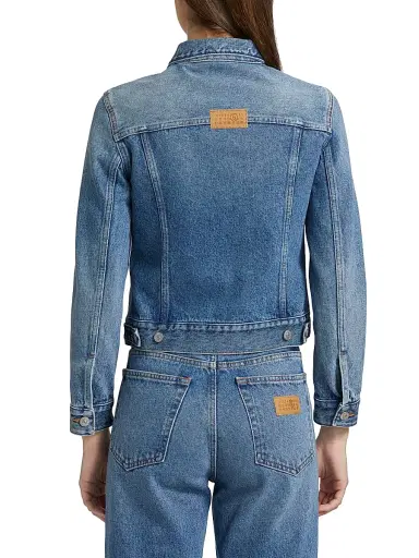 MM6 MAISON MARGIELA Women's Reversed Denim Sports Jacket - Medium Blue - Size 6 | Thumbnail 5 MM6 MAISON MARGIELA Women's Reversed Denim Sports Jacket - Medium Blue - Size 6 | Thumbnail 5