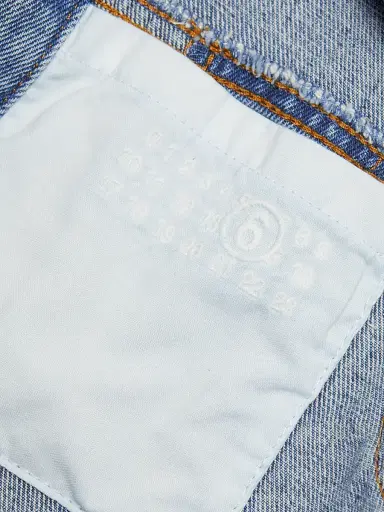MM6 MAISON MARGIELA Women's Reversed Denim Sports Jacket - Medium Blue - Size 6 | Thumbnail 7 MM6 MAISON MARGIELA Women's Reversed Denim Sports Jacket - Medium Blue - Size 6 | Thumbnail 7