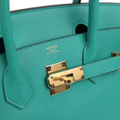 HERMÈS Hermes Birkin 30 Vert Verone Epsom Gold Hardware | Thumbnail 7 HERMÈS Hermes Birkin 30 Vert Verone Epsom Gold Hardware | Thumbnail 7