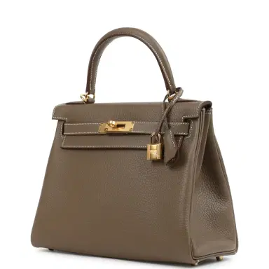 HERMÈS Hermes Kelly Retourne 28 Etoupe Clemence Gold Hardware | Thumbnail 2 HERMÈS Hermes Kelly Retourne 28 Etoupe Clemence Gold Hardware | Thumbnail 2