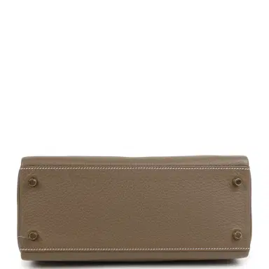 HERMÈS Hermes Kelly Retourne 28 Etoupe Clemence Gold Hardware | Thumbnail 6 HERMÈS Hermes Kelly Retourne 28 Etoupe Clemence Gold Hardware | Thumbnail 6
