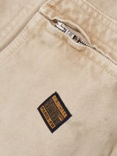 Balenciaga Cropped Distressed Appliquéd Denim Jacket | Thumbnail 5 Balenciaga Cropped Distressed Appliquéd Denim Jacket | Thumbnail 5