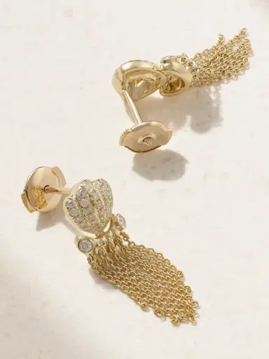 Yvonne Léon Poulpes 9-karat Gold Diamond Earrings | Thumbnail 3 Yvonne Léon Poulpes 9-karat Gold Diamond Earrings | Thumbnail 3