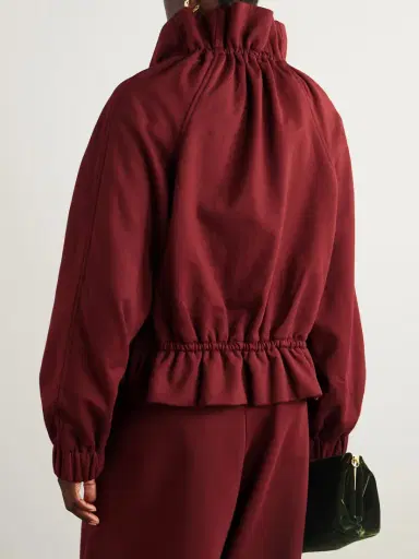 Dries Van Noten Oversized Gathered Cotton-jersey Zip-up Sweatshirt | Thumbnail 3 Dries Van Noten Oversized Gathered Cotton-jersey Zip-up Sweatshirt | Thumbnail 3