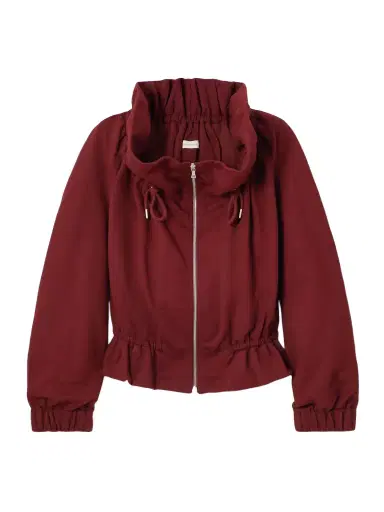 Dries Van Noten Oversized Gathered Cotton-jersey Zip-up Sweatshirt | Thumbnail 1 Dries Van Noten Oversized Gathered Cotton-jersey Zip-up Sweatshirt | Thumbnail 1