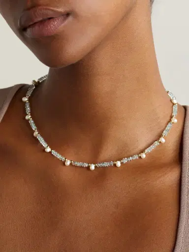 JIA JIA , Aquamarine And Pearl Necklace | Thumbnail 2 JIA JIA , Aquamarine And Pearl Necklace | Thumbnail 2