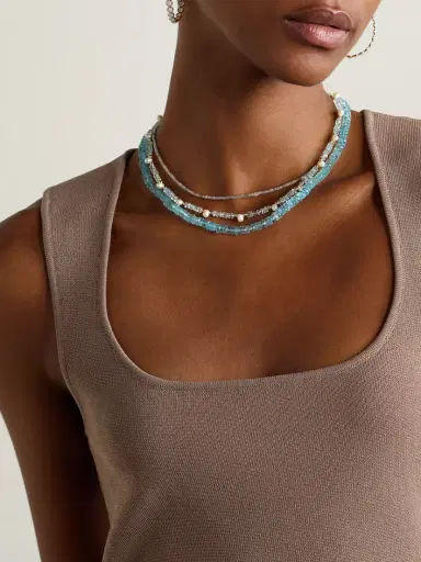 JIA JIA , Aquamarine And Pearl Necklace | Thumbnail 5 JIA JIA , Aquamarine And Pearl Necklace | Thumbnail 5