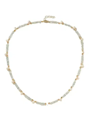 JIA JIA , Aquamarine And Pearl Necklace | Thumbnail 1 JIA JIA , Aquamarine And Pearl Necklace | Thumbnail 1