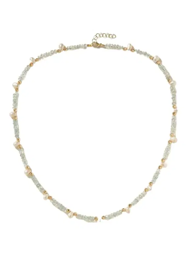 JIA JIA , Aquamarine And Pearl Necklace