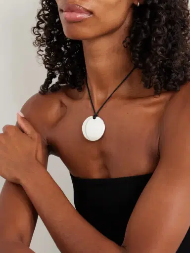 Sophie Buhai Medium Full Moon Cord And Silver Necklace | Thumbnail 2 Sophie Buhai Medium Full Moon Cord And Silver Necklace | Thumbnail 2