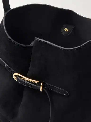 Liffner Buckled Suede Bucket Bag | Thumbnail 5 Liffner Buckled Suede Bucket Bag | Thumbnail 5