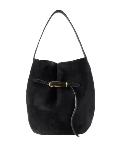 Liffner Buckled Suede Bucket Bag | Thumbnail 1 Liffner Buckled Suede Bucket Bag | Thumbnail 1