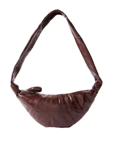 Lemaire Croissant Small Paneled Coated-canvas Shoulder Bag | Thumbnail 1 Lemaire Croissant Small Paneled Coated-canvas Shoulder Bag | Thumbnail 1
