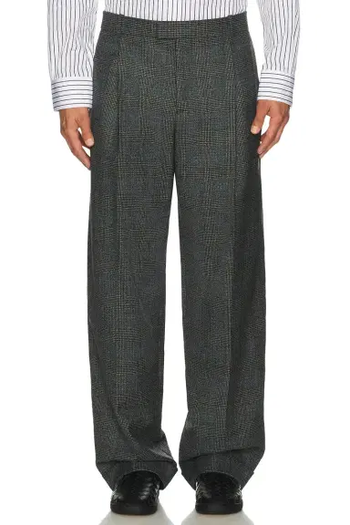 Bottega Veneta Wool Prince Of Wales One Pleat Trousers | Thumbnail 4 Bottega Veneta Wool Prince Of Wales One Pleat Trousers | Thumbnail 4