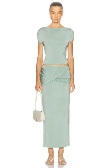 SIMKHAI Vienna Midi Skirt | Thumbnail 5 SIMKHAI Vienna Midi Skirt | Thumbnail 5