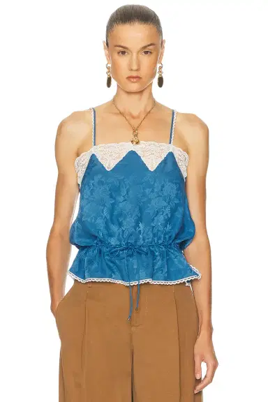 Chloé Silk Roses Jacquard Top | Thumbnail 1 Chloé Silk Roses Jacquard Top | Thumbnail 1