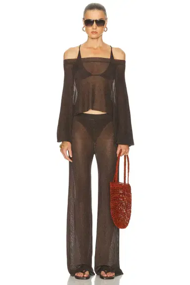 SEROYA Sheldon Metallic Knit Pant | Thumbnail 5 SEROYA Sheldon Metallic Knit Pant | Thumbnail 5