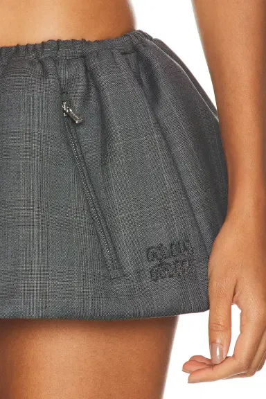 Miu Miu Drawstring Waist Mini Skirt | Thumbnail 6 Miu Miu Drawstring Waist Mini Skirt | Thumbnail 6
