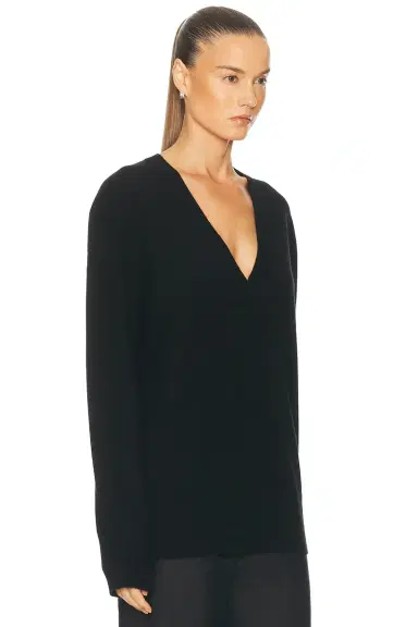 TOTEME Cashmere V-Neck Knit Sweater | Thumbnail 2 TOTEME Cashmere V-Neck Knit Sweater | Thumbnail 2