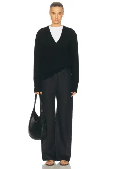 TOTEME Cashmere V-Neck Knit Sweater | Thumbnail 4 TOTEME Cashmere V-Neck Knit Sweater | Thumbnail 4