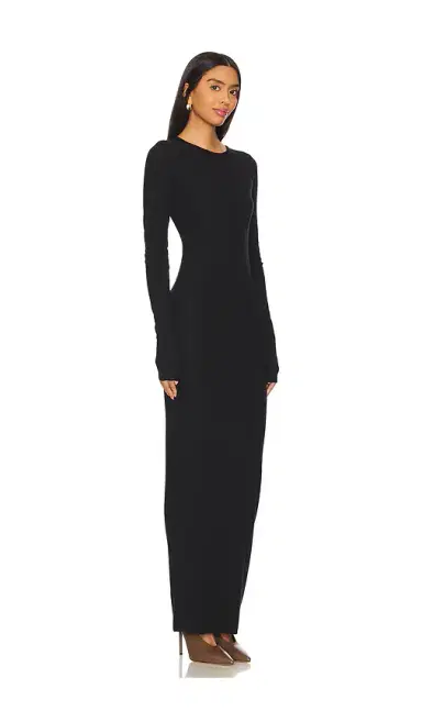 ÉTERNE Long Sleeve Crewneck Maxi Dress | Thumbnail 2 ÉTERNE Long Sleeve Crewneck Maxi Dress | Thumbnail 2