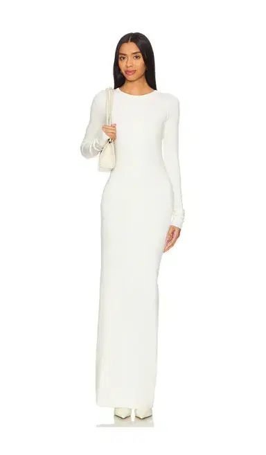 ÉTERNE Long Sleeve Crewneck Maxi Dress | Thumbnail 1 ÉTERNE Long Sleeve Crewneck Maxi Dress | Thumbnail 1