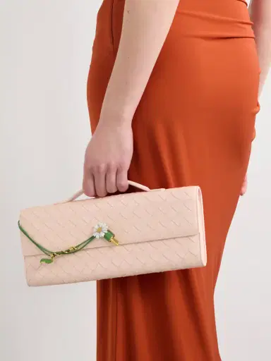Bottega Veneta Andiamo Long Embellished Intrecciato Leather Clutch | Thumbnail 2 Bottega Veneta Andiamo Long Embellished Intrecciato Leather Clutch | Thumbnail 2