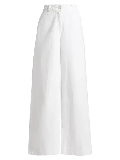 Toccin Women's Eileen Slit Wide-Leg Pants - Optic | Thumbnail 1 Toccin Women's Eileen Slit Wide-Leg Pants - Optic | Thumbnail 1