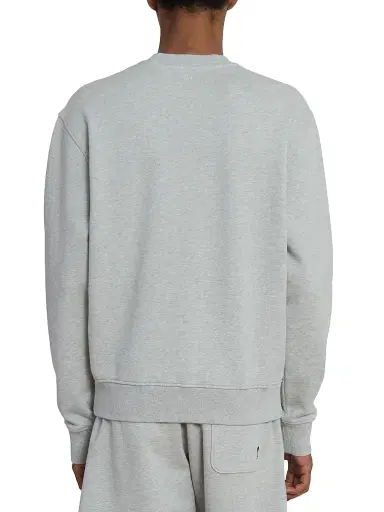 AMI PARIS Men's Contrasted Ami de Coeur Sweatshirt - Gris Cendre Chine - Size XXL | Thumbnail 5 AMI PARIS Men's Contrasted Ami de Coeur Sweatshirt - Gris Cendre Chine - Size XXL | Thumbnail 5