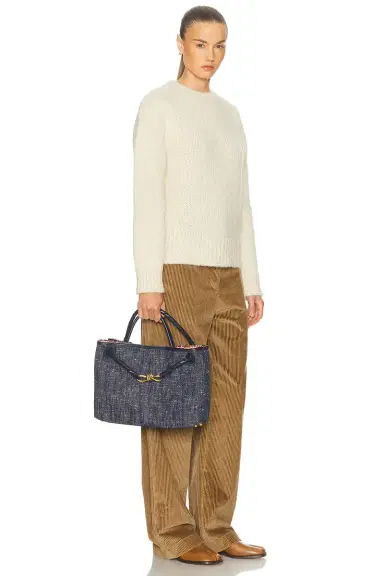 Bottega Veneta Medium Andiamo Denim Bag | Thumbnail 2 Bottega Veneta Medium Andiamo Denim Bag | Thumbnail 2