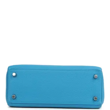 HERMÈS Hermes Kelly Retourne 25 Bleu Zanzibar Togo Palladium Hardware | Thumbnail 6 HERMÈS Hermes Kelly Retourne 25 Bleu Zanzibar Togo Palladium Hardware | Thumbnail 6