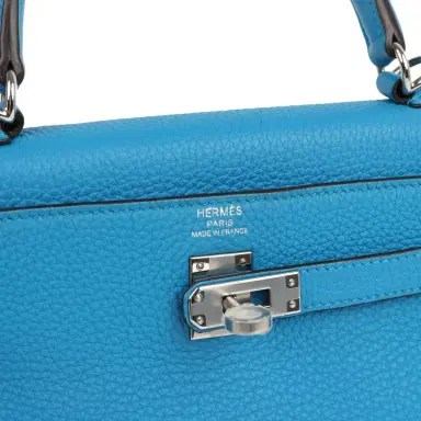 HERMÈS Hermes Kelly Retourne 25 Bleu Zanzibar Togo Palladium Hardware | Thumbnail 7 HERMÈS Hermes Kelly Retourne 25 Bleu Zanzibar Togo Palladium Hardware | Thumbnail 7