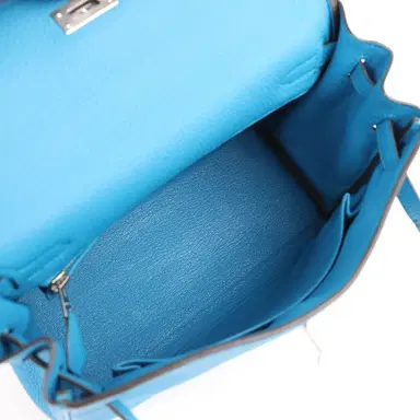 HERMÈS Hermes Kelly Retourne 25 Bleu Zanzibar Togo Palladium Hardware | Thumbnail 8 HERMÈS Hermes Kelly Retourne 25 Bleu Zanzibar Togo Palladium Hardware | Thumbnail 8