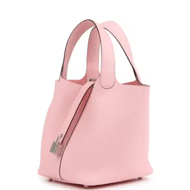 HERMÈS Hermes Picotin Lock 18 Rose Sakura Clemence Palladium Hardware | Thumbnail 2 HERMÈS Hermes Picotin Lock 18 Rose Sakura Clemence Palladium Hardware | Thumbnail 2
