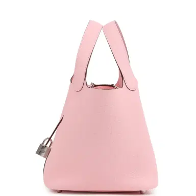HERMÈS Hermes Picotin Lock 18 Rose Sakura Clemence Palladium Hardware | Thumbnail 4 HERMÈS Hermes Picotin Lock 18 Rose Sakura Clemence Palladium Hardware | Thumbnail 4
