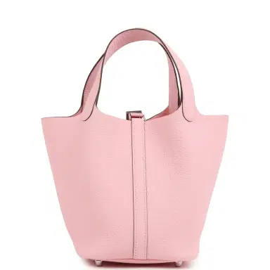 HERMÈS Hermes Picotin Lock 18 Rose Sakura Clemence Palladium Hardware | Thumbnail 5 HERMÈS Hermes Picotin Lock 18 Rose Sakura Clemence Palladium Hardware | Thumbnail 5