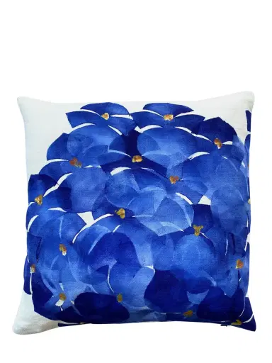 CHIARA GRIFANTINI Hydrangea Blu Cushion | Thumbnail 1 CHIARA GRIFANTINI Hydrangea Blu Cushion | Thumbnail 1