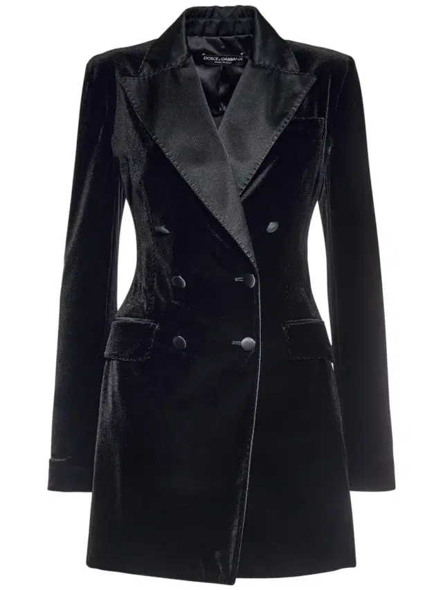 Stretch Velvet Double Breasted Jacket Stretch Velvet Double Breasted Jacket