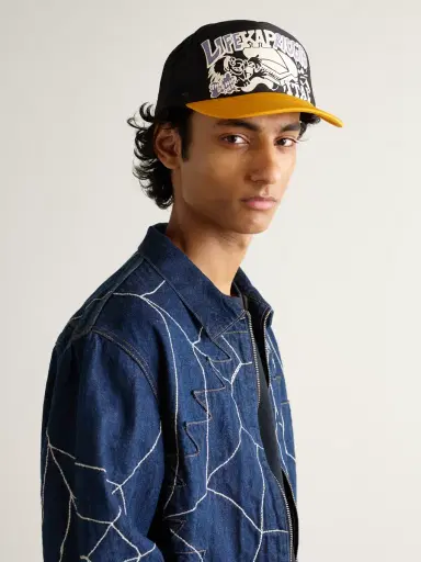 KAPITAL Life Kapriccio Mesh-Trimmed Printed Scuba Trucker Cap - Men | Thumbnail 2 KAPITAL Life Kapriccio Mesh-Trimmed Printed Scuba Trucker Cap - Men | Thumbnail 2