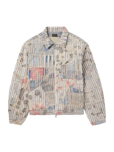 KAPITAL Boro Distressed Patchwork Cotton and Linen-Blend Zip-Up Jacket - Men | Thumbnail 1 KAPITAL Boro Distressed Patchwork Cotton and Linen-Blend Zip-Up Jacket - Men | Thumbnail 1
