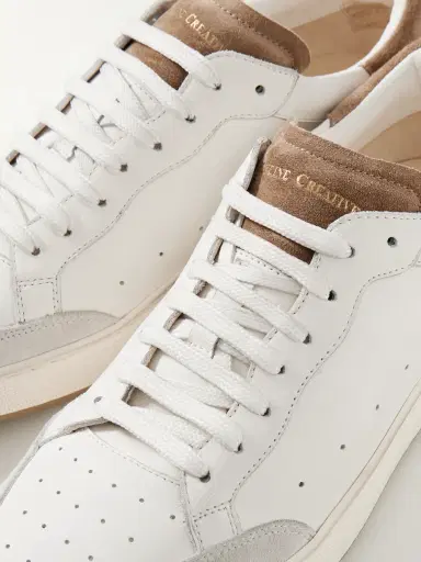 Officine Creative The Answer 001 Distressed Suede-Trimmed Leather Sneakers - Men | Thumbnail 4 Officine Creative The Answer 001 Distressed Suede-Trimmed Leather Sneakers - Men | Thumbnail 4