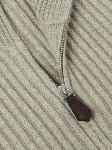 Loro Piana Plane Tree Ribbed Cashmere Half-Zip Sweater - Men | Thumbnail 5 Loro Piana Plane Tree Ribbed Cashmere Half-Zip Sweater - Men | Thumbnail 5